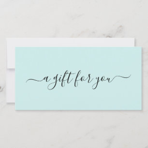 Elegant Simple Spa Teal Turcos Gift Certificate