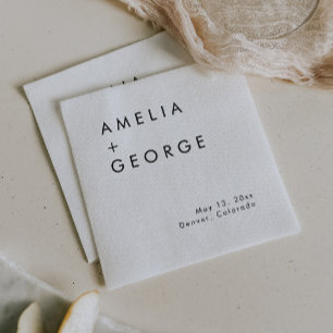 Elegant Simple Wedding Reception Cocktail Pappersservett