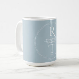 Elegant Simple White Grått Script Bröllop Kaffemugg