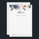 Elegant Simple Winter Blommigt Calligraphy Bröllop Rådkort<br><div class="desc">Den här eleganten är det enkla kalligrafkortet för blommigt på vintern bröllop en perfekt för ett modernt bröllop. Utformningen har vackra, handmålade mörk blått, blå, marinerade, rosa, blommor, blommor från guld och blad av grönt, buntade i elegant bouquets. De här korten är perfekter för bröllop, möhippa, babydusch, studentfest och mycket...</div>