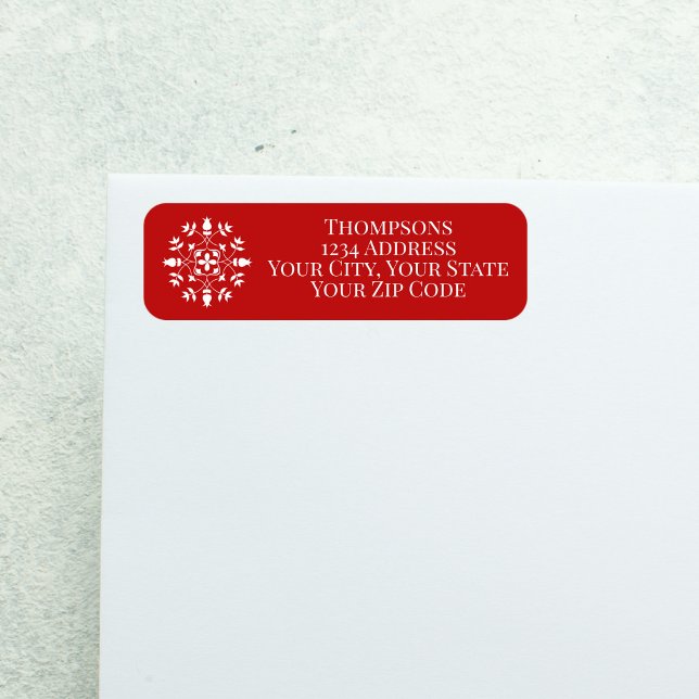 Elegant Simple Winter Snowflake Mailing Returadress Etikett (Skapare uppladdad)