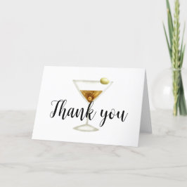 Elegant Sip & Se Martini Cocktail Baby Shower Tack Kort