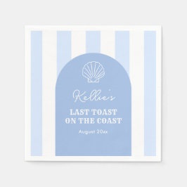 Elegant sista skål på kusten möhippa pappersservett
