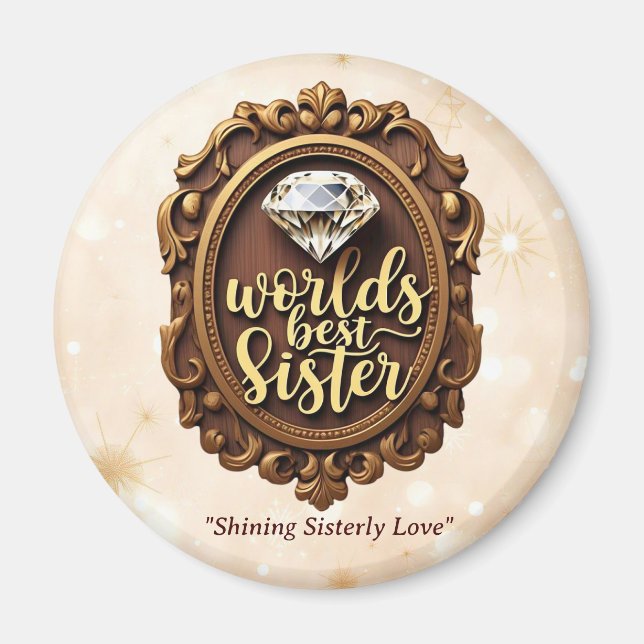 "Elegant Sister Gift" Magnet (Framsidan)
