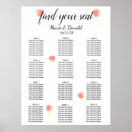 Elegant Sittdiagram för mjuka Rosor Poster