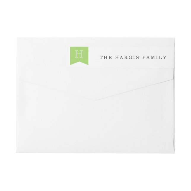 Elegant sjal runt om returadress etikettband (Baksidan)