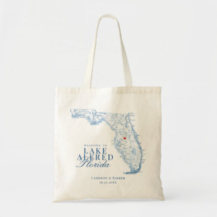 Elegant Sjö Alfred Florida Bröllop Välkommen Tygkasse