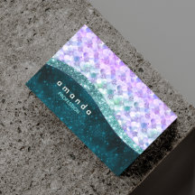 elegant sjöjungfru iridescent faux glitter monogra