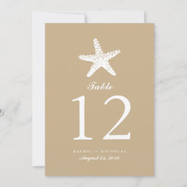 Elegant sjöstjärna | Bordnummer Inbjudningar