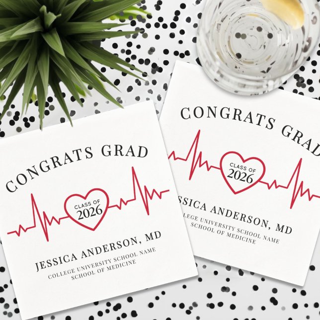 Elegant Sjuksköterska Läkare Medicinsk Pappersservett (Elegant Nursing Doctor Medical Napkins)