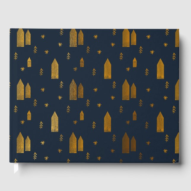 Elegant Skandinavisk jul Gästböcker (Framsida)