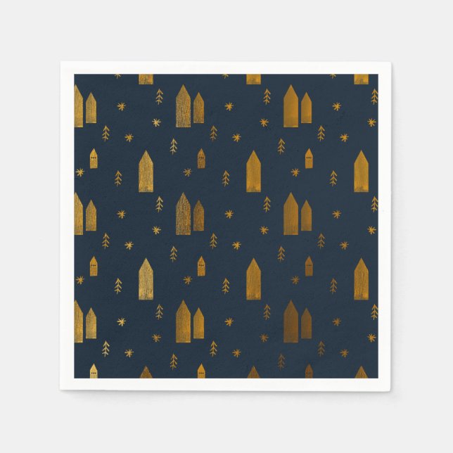 Elegant Skandinavisk jul Pappersservett (Framsidan)