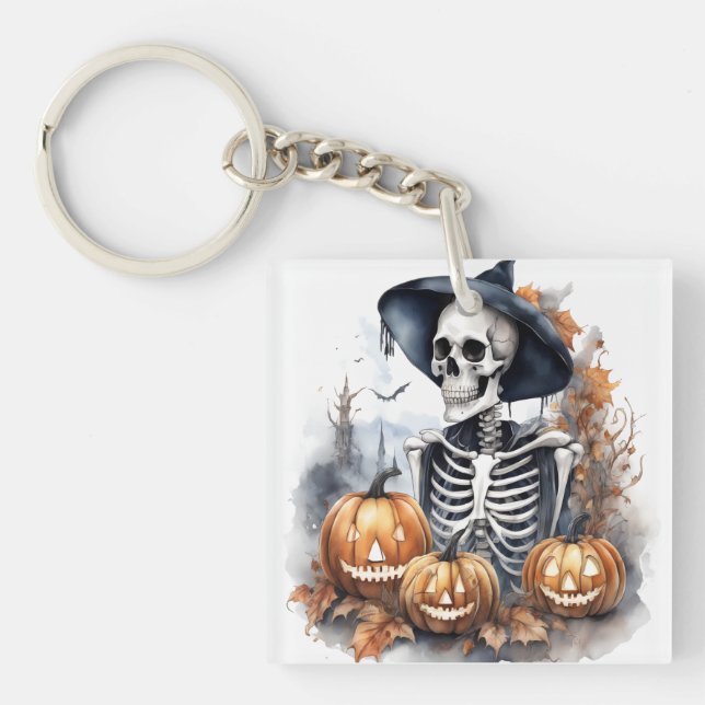 Elegant Skeleton Halloween Watercolor (Framsidan)