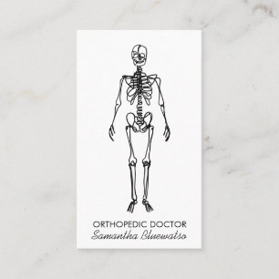 Elegant Skeleton ortopedisk doktor skulptben Visitkort
