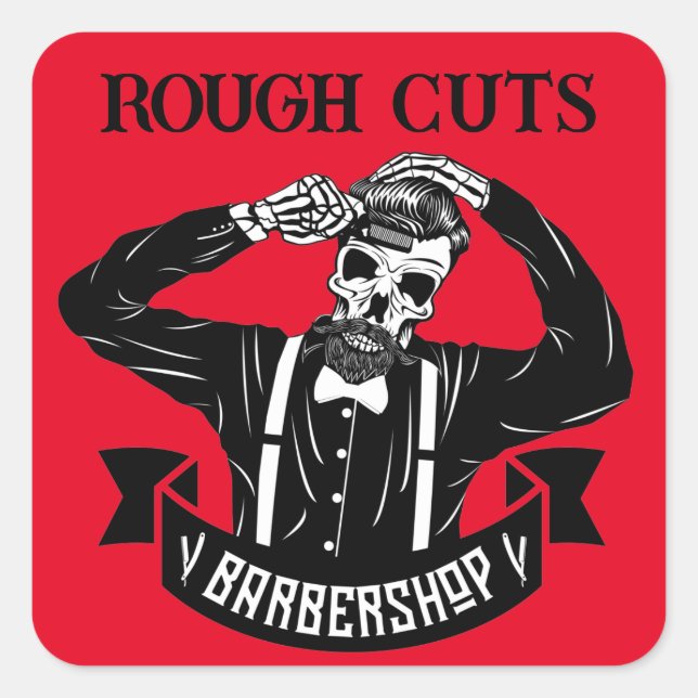 Elegant Skeleton Personalize Fyrkantigt Klistermärke (Framsida)