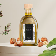 Elegant Sketch Homemade Hazelnut Extract Label-eti