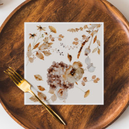 Elegant skogs höstblommig bröllop pappersservett