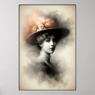 Elegant Skönhet I Gammal Dimma Poster