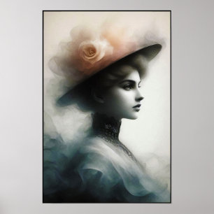 Elegant Skönhet I Gammal Dimma Poster