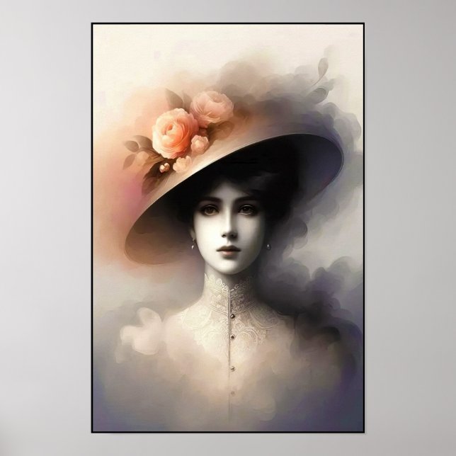 Elegant skönhet i vintage dimma poster (Framsidan)