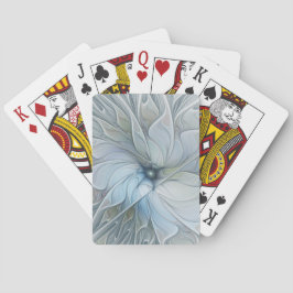 Elegant Skönhet Modern Abstrakt Fraktal Konst Blom Casinokort
