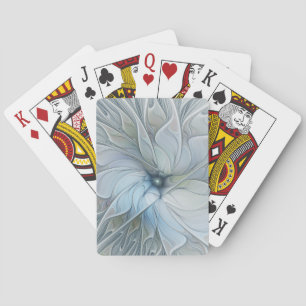 Elegant Skönhet Modern Abstrakt Fraktal Konst Blom Casinokort