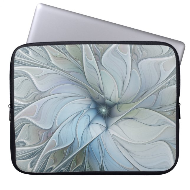 Elegant skönhet Modern abstrakt fraktal konst blom Laptop Fodral (Framsidan)