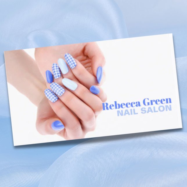 Elegant skönhet, nagelsalong, nagelsalong visitkort (Elegant beauty manicurist nail artist nail salon business card)