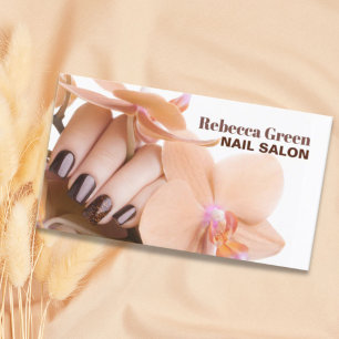 Elegant skönhet, nagelsalong, nagelsalong visitkort