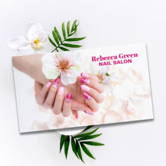 Elegant skönhet, nagelsalong, nagelsalong visitkort