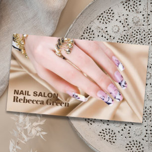Elegant skönhet, nagelsalong, nagelsalong visitkort