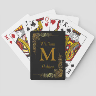 Elegant skräddarsy Monogrammed leka kort Spel Kort