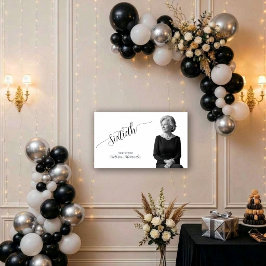 Elegant skräddarsydd fotofödelsedagsbanner för mil poster