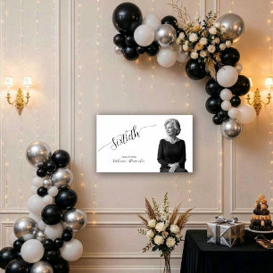 Elegant skräddarsydd fotofödelsedagsbanner för mil poster