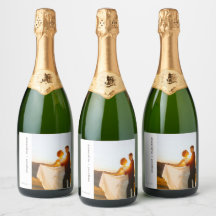 Elegant skräddarsydd gnistrande vin bröllopsfoto