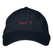 Elegant skräddarsydd Sweet 15 text tryckt Navy ung