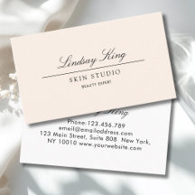 Elegant Skrift | Beige Salong Företag
