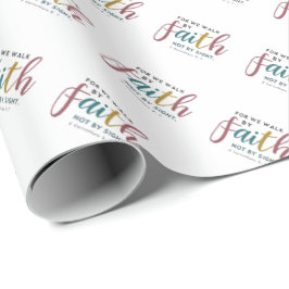Elegant skrift för Vi vandrar genom tro, inte geno Presentpapper