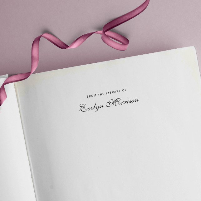 Elegant skrift från bibliotek självfärgande stämpel (Skapare uppladdad)