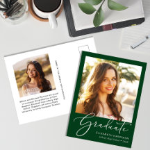 Elegant skrift grön examen foto