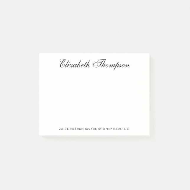 Elegant skrift post-it block (Framsida)