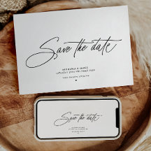 Elegant Skrift Ren Modern Minimalistisk Bröllop