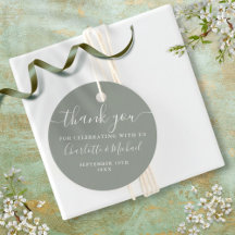 Elegant Skrift Tacksam Grön Bröllop