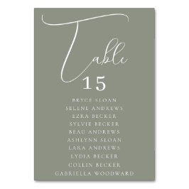 Elegant Skriftlig Placering Bordsnummer