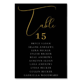 Elegant Skriftlig Placering Bordsnummer