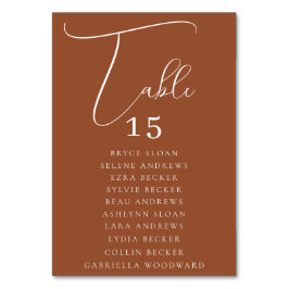 Elegant Skriftlig Placering Bordsnummer