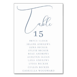 Elegant Skriftlig Placering Bordsnummer