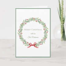 Elegant skriftskrans Merry Christmas