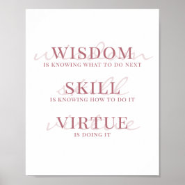 Elegant skrifttypografi motiverande citat poster