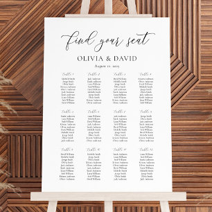 Elegant Skript 12 bord sittdiagram Poster